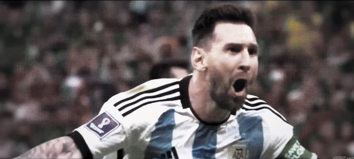 Football player celebrating during a live match